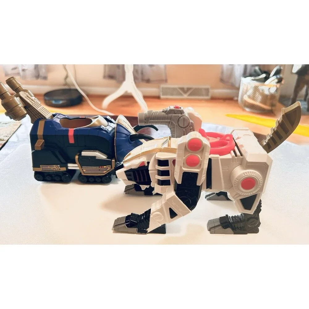 Imaginext Power‎ Rangers White Ranger Tiger Zord & Blue Ranger Triceratop Zord
